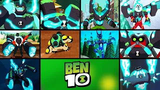 BEN 10 REBOOT ALL OMNI-ENHANCED ALIENS TRANSFORMATIONS