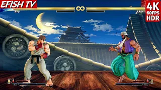 Ryu vs Rashid (Hardest AI) - Street Fighter V | 4K 60FPS HDR