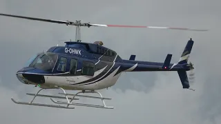 BELL 206 LONG RANGER G-OHWK LANDING AT GOODWOOD AIRFIELD - FESTIVAL OF SPEED VISITOR 13-7