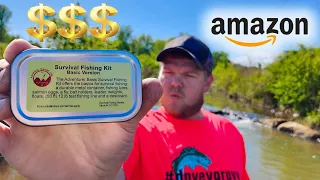 Primitive Catch & Cook Using Amazon's Cheapest Survival Fishing Kit!