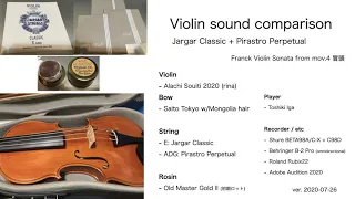 2020-07-26 Violin string comparison: E:Jargar + ADG:Perpetual (2)