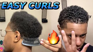 AFRO TO CURLS | MEN'S CURLY HAIR ROUTINE | How To Make Hair Curly