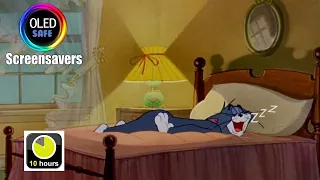 Tom and Jerry Screensaver, Oldies playing in another room - 10 Hours - 4K - OLED Safe - No Burn-in