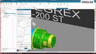 NX CAM Mill-Turn Program and Machine Simulation