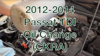 2012-2014 Passat TDI Oil Change (CKRA)