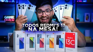 COM ELES! TODA A LINHA REDMI NOTE 13 na mesa! Mostrando as principais novidades e diferenças em 2024