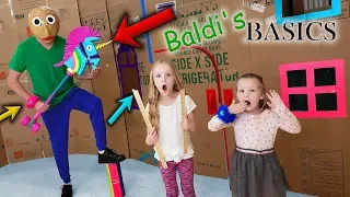 Baldi in Real Life Behind Closed Doors! Trolls Hair Huggers Toy Scavenger Hunt for Kids!!