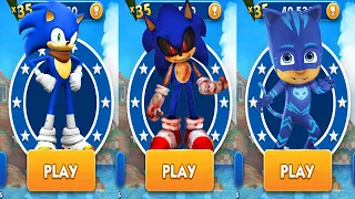 Subway Surfers Sonic Boom vs Sonic Dash Sonic EXE vs Tag with Ryan Pj Masks All Characters Unlocked