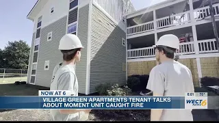 Village Green Apartments tenant talks about moment unit caught fire