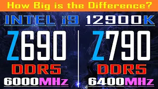 Z690 (6000MHz) vs Z790 (6400MHz) || INTEL i9 12900K || PC GAMES TEST ||