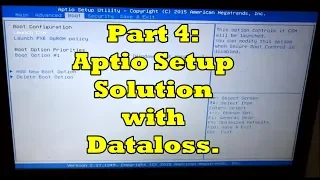 4. Aptio Setup Utility Fix 99.9% |With data loss | 2018