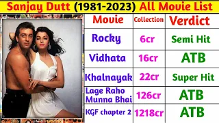 Sanjay Dutt (1981-2023) All Movie list | Sanjay dutt all movies list hit or flop