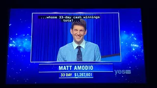 Jeopardy, intro - Matt Amodio DAY 34 (10/4/21)