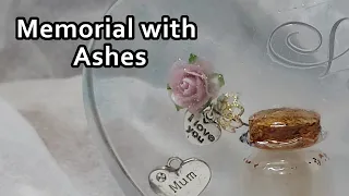 Resin Memorial Heart with Ashes