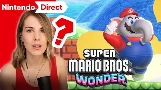 WHAT IS THIS?! Super Mario Bros WONDER Trailer Reaction | Nintendo Direct