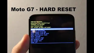 Motorola Moto G7 Hard reset,  recover mode and factory reset