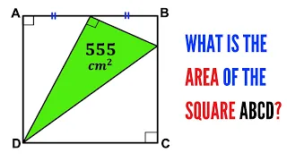 Math Olympiad | Can you find area of the square ABCD? | #math #maths