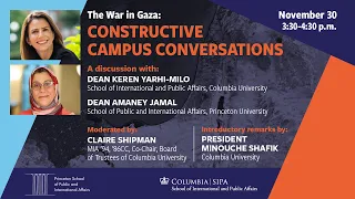 The War in Gaza: Constructive Campus Conversations