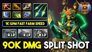 EPIC 90K DAMAGE SPLIT SHOT Hard Carry Medusa 1K GPM Fast Farm Speed 100% Just Stand & Shot DotA 2