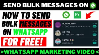 How To Send Bulk WhatsApp Messages for Free 2023 - (WhatsApp Bulk Sender)
