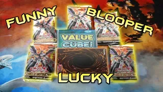 FUNNY Blooper YuGiOh Opening! Flames Of Destruction & $9.99 "MYSTERY" Value Cube! #BestLuckEver2018