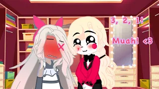 3, 2, 1! Muah!❤️ | Gacha Club | Ft. Hazbin Hotel, Charlie x Vaggie   ~Description?~