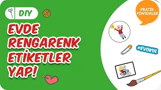 Evde Kendi Etiketini Yap! | Rengarenk Stickerlar Tasarladık! ✂   #DIY