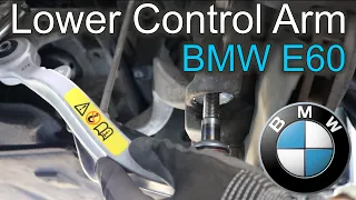 How to replace bad lower control arm on BMW e60 / DIY