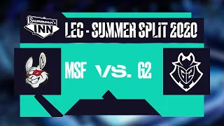 MSF vs G2 | LEC Summer Split 2020 - Day 17 [GER]