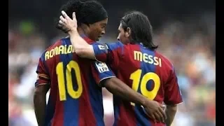 RONALDINHO and MESSI destroying Real MADRID (2007)