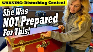 DISTURBING! She was NOT PREPARED for what's inside the trunk bought at the moving storage auction.