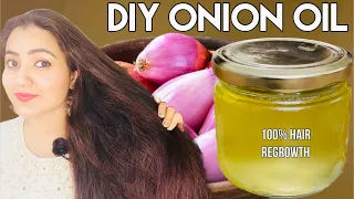 MAKE "ONION HAIR OIL" for Long Thick & Faster Hair growth And Stop Hair fall