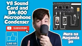 V8 sound card and BM-800 condenser mic REVIEW and UNBOXING video