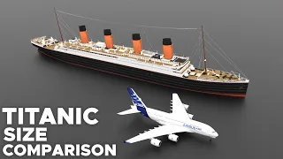 Titanic Size Comparison with Modern Cruise Ship.