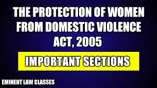 The Protection of women from domestic violence act, 2005