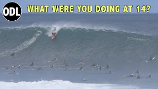 14 Year Old Charges Large Pipeline Swell!!! Remember This Name: LEGEND CHANDLER