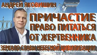 Андрей Яковишин. Причастие. Право питаться от жертвенника. Зеркало Славы Небесной Цивилизации.