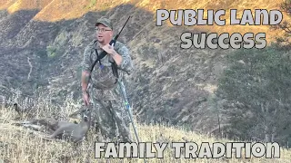 California Blacktail Deer Hunting - Public Land Success - Family Tradition