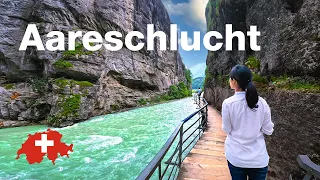 Aareschlucht | Aare Gorge| The most beautiful gorge in Meiringen Switzerland 4K