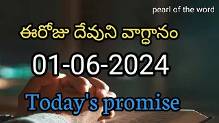 Today's promise | Eroju devuni vaagdaanam | Word of god | 01-06-2024