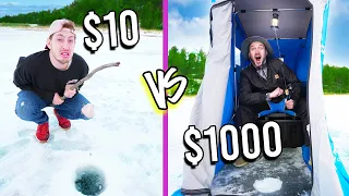 $10 VS $1,000 ICE FISHING! *Budget Challenge*