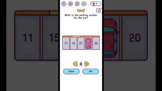 Tricky brains level 9 what is the parking number for the car walkthrough solution