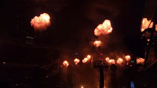 Rammstein pyro. Fire over the stadium.