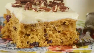 Pumpkin Cranberry Cake Recipe Demonstration - Joyofbaking.com