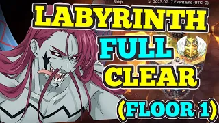 LABYRINTH Floor 1 Guide! CUSACK Wrecks Counter MELIODAS! Seven Deadly Sins Grand Cross