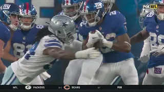 Wayne Gallman butt fumble recovery - New York Giants vs Dallas Cowboys