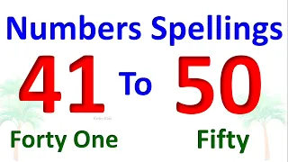 Number spelling 41-50, Number Name  41 to 50 |  Number with Spelling,  Counting with Spelling