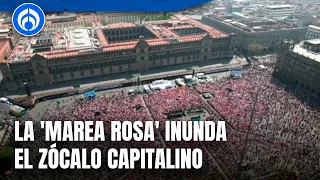 Xóchitl Gálvez y Santiago Taboada encabezan la marcha de la 'marea rosa'