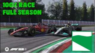 F1 22 Let`s get Lewis Hamilton his 8th Title - 100% Race - FULL SEASON - Imola (No Commentary)