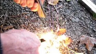 How to use magnesium emergency fire starter in a survival situation